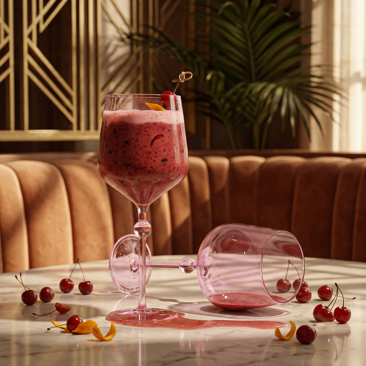 Bindu Pink Wine Glass (Set of 2)