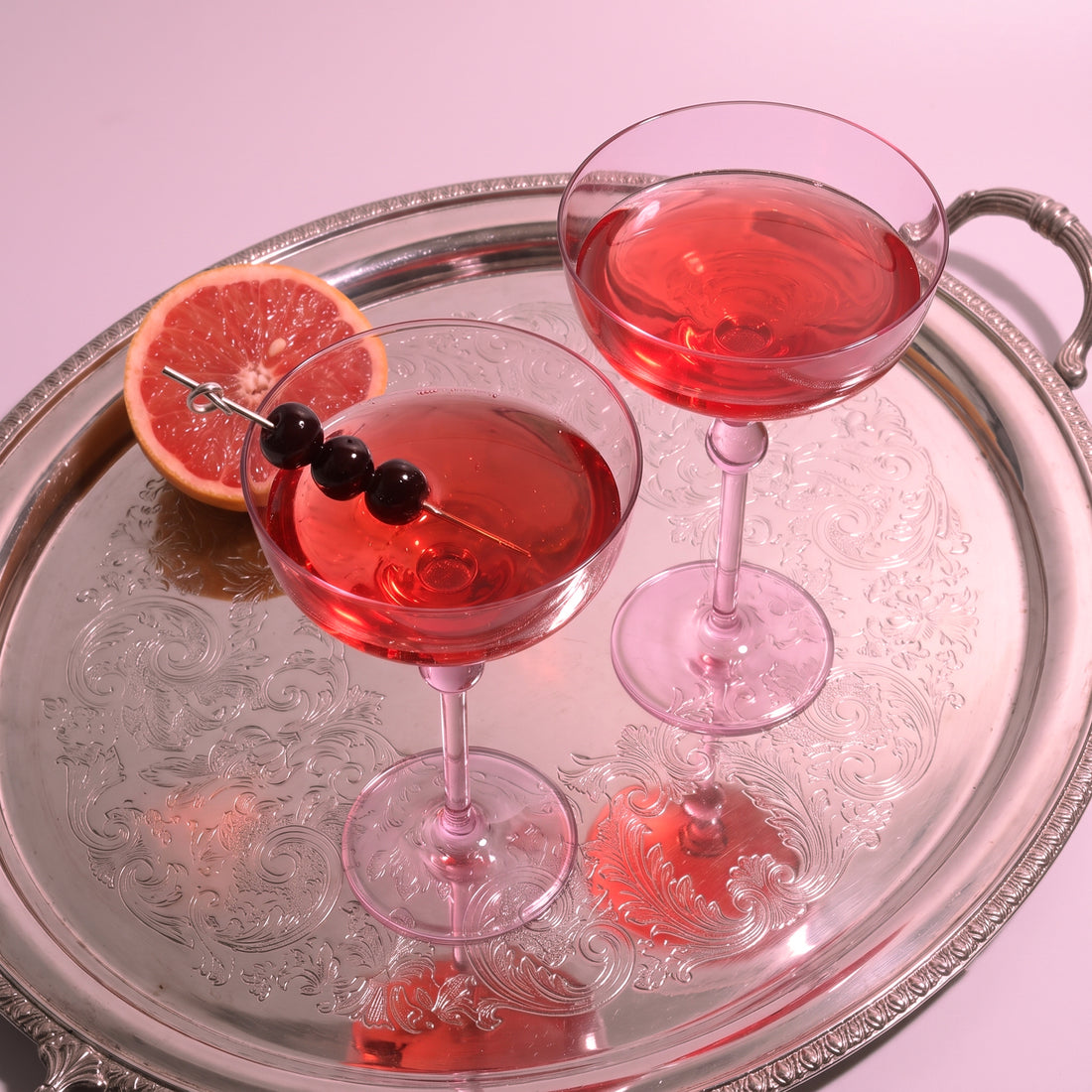 Bindu Pink Coupe Glass (Set of 2)