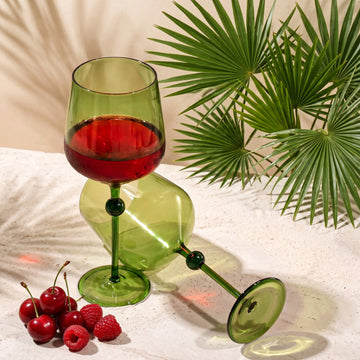 Bindu Green Wine Glass (Set of 2)