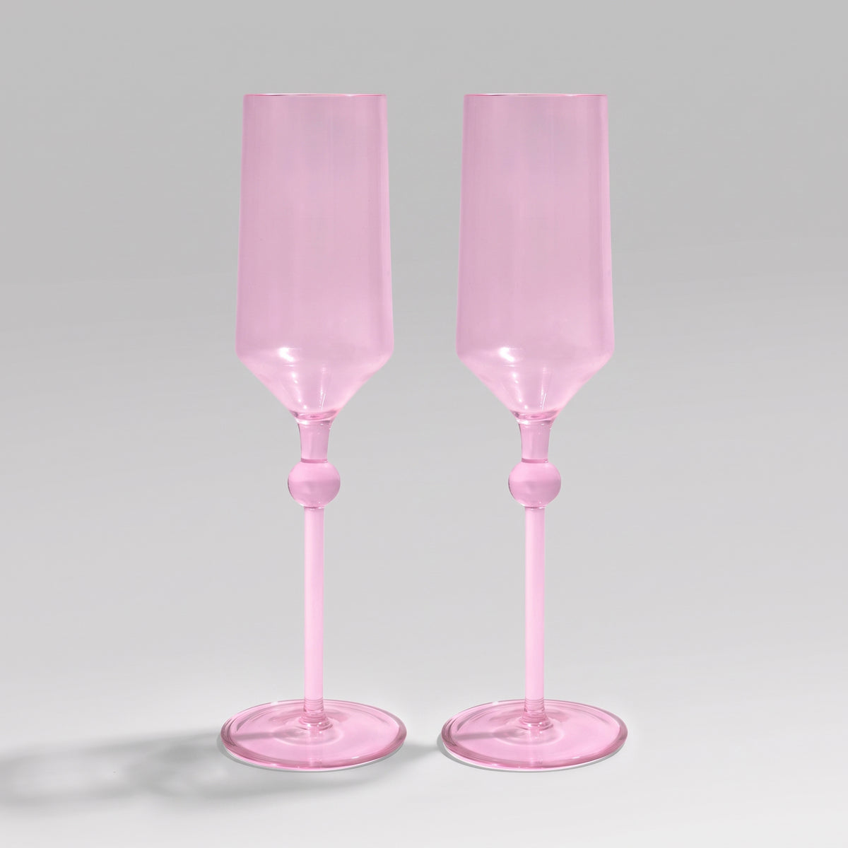 Bindu Pink Flute Glass (Set of 2)