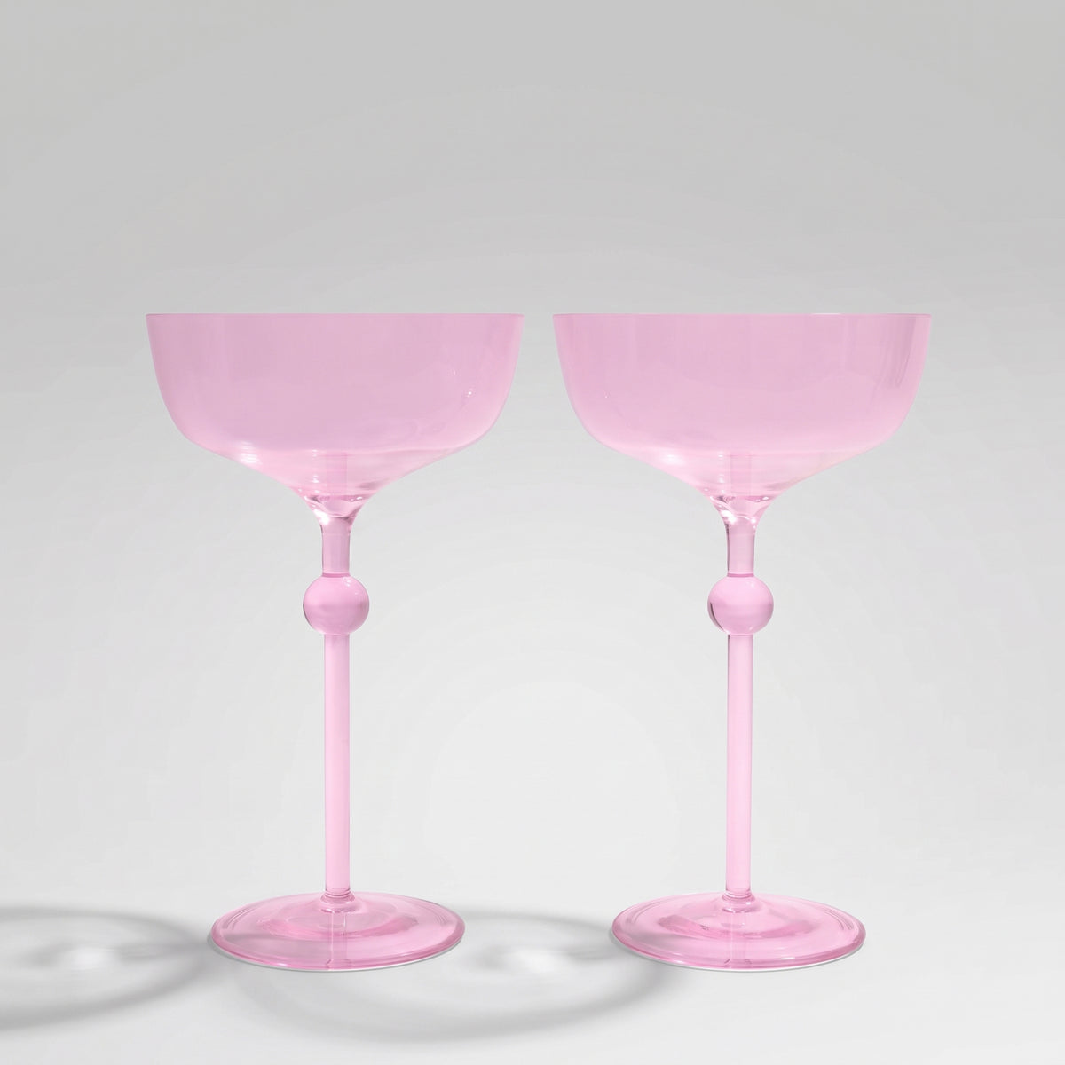 Bindu Pink Coupe Glass (Set of 2)