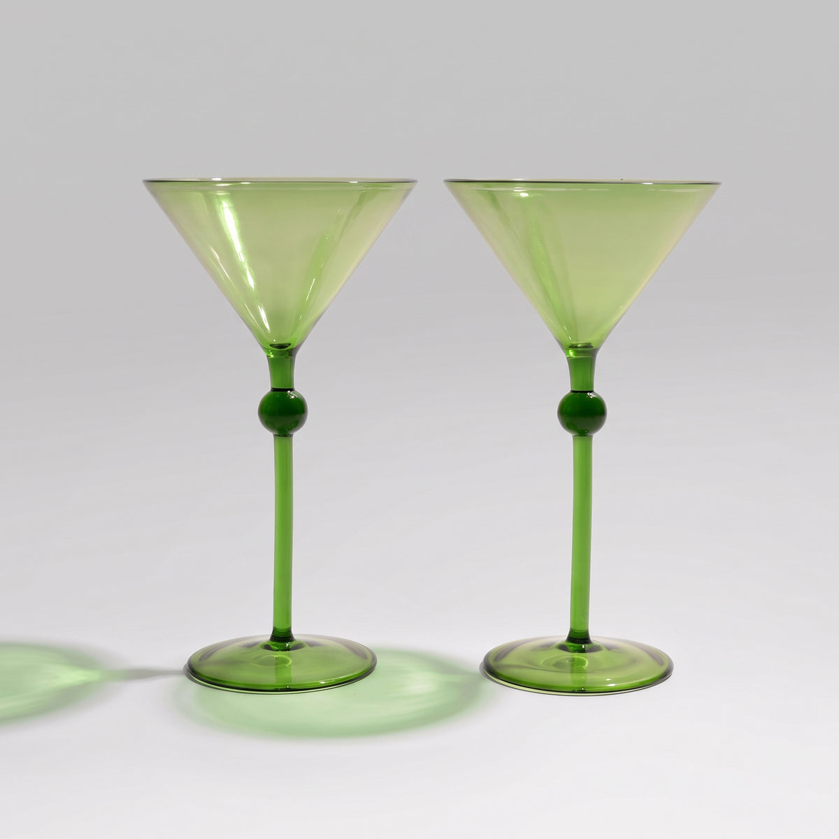 Bindu Green Martini Glass (Set of 2)