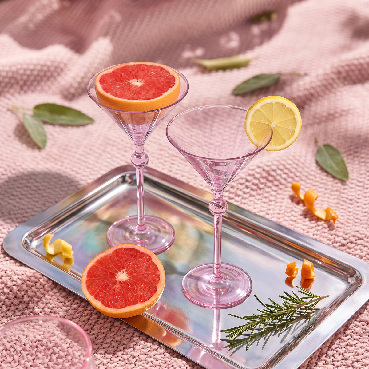 Bindu Pink Martini Glass (Set of 2)