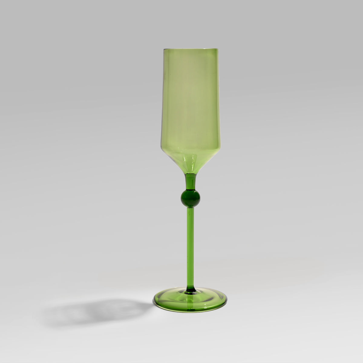 Bindu Green Flute Glass (Set of 2)